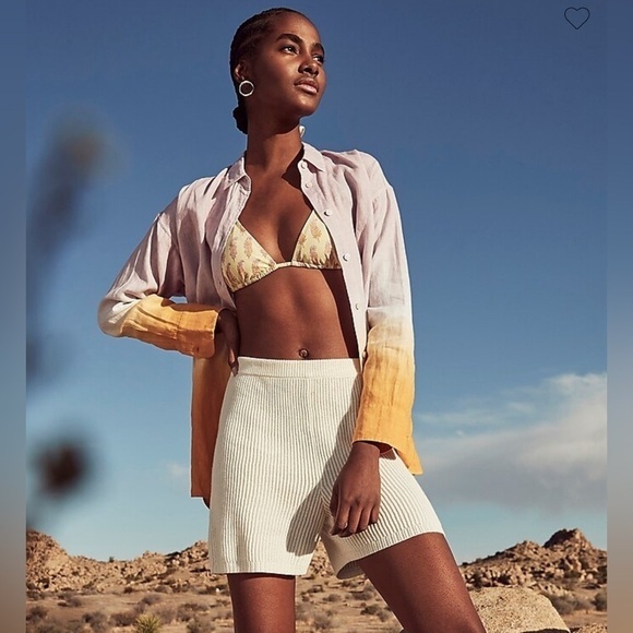 J.CREW Ribbed cotton-cashmere shorts - Picture 1 of 5